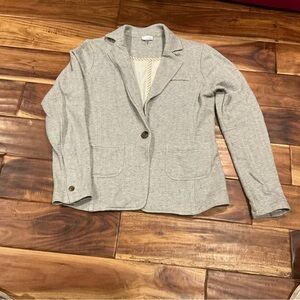 Ecru Light Gray Blazer Jacket